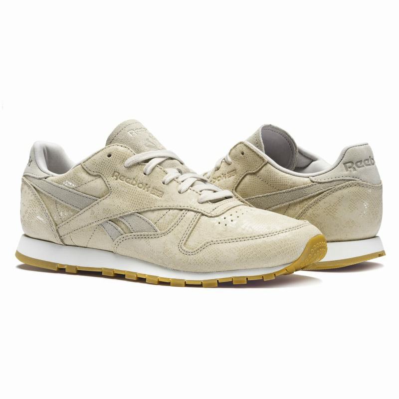 Tenisi Reebok Classic Leather Clean Exotics Dama Bej Romania DM9647PH
